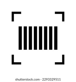 Icono de análisis de código de barras. Lectura de código de barras. Código de barras del producto. Vector.