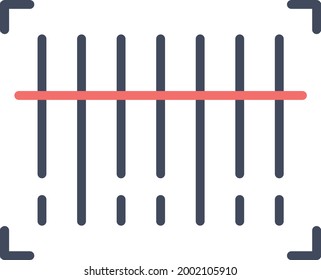 Barcode, scanning, scan icon vector image. Can also be used for Delivery and logistics. Suitable for use on web apps, mobile apps and print media.