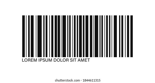 Barcode scanning vector icon, bar code scan laser islated symbol illustration