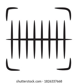 Barcode scanning vector, linear icon of qr code 