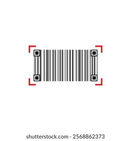 Barcode scratched, line bar stickers icon isolated on white, clipping path