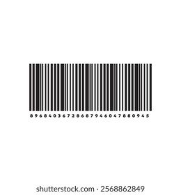 Barcode scratched, line bar stickers icon isolated on white, clipping path