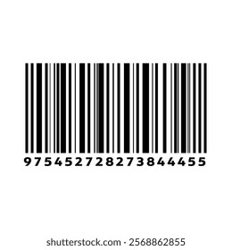 Barcode scratched, line bar stickers icon isolated on white, clipping path