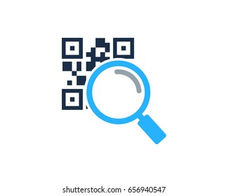 Barcode Search Icon Logo Design Element