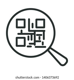 barcode search - minimal line web icon. simple vector illustration. concept for infographic, website or app.