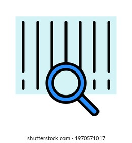 Barcode, search, scan icon vector image. Can also be used for Delivery and logistics. Suitable for use on web apps, mobile apps and print media.