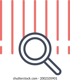 Barcode, search, scan icon vector image. Can also be used for Delivery and logistics. Suitable for use on web apps, mobile apps and print media.