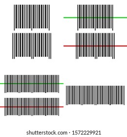 Barcode set, icons. Graphic template. Vector background
