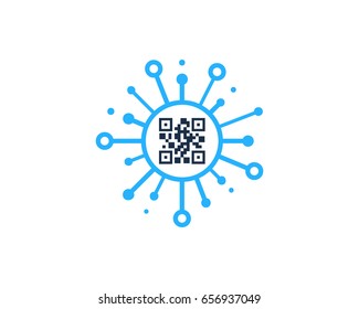 Barcode Share Icon Logo Design Element