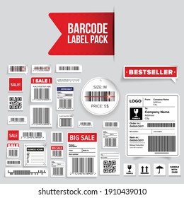 Barcode, shipping and sale label 