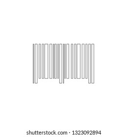 Barcode. simple flat vector icon illustration. outline line symbol - editable stroke