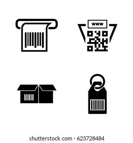 Barcode. Simple Related Vector Icons Set for Video, Mobile Apps, Web Sites, Print Projects and Your Design. Black Flat Illustration on White Background.