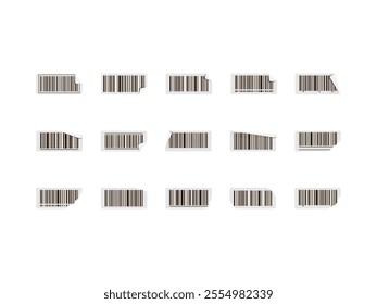 Barcode Sticker Design Element Set 