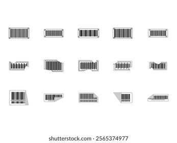 Barcode Sticker Design Element Set