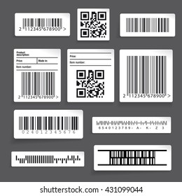 Barcode sticker set vector