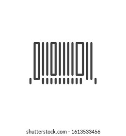 Barcode strip line icon. linear style sign for mobile concept and web design. Bar code outline vector icon. Symbol, logo illustration. Vector graphics