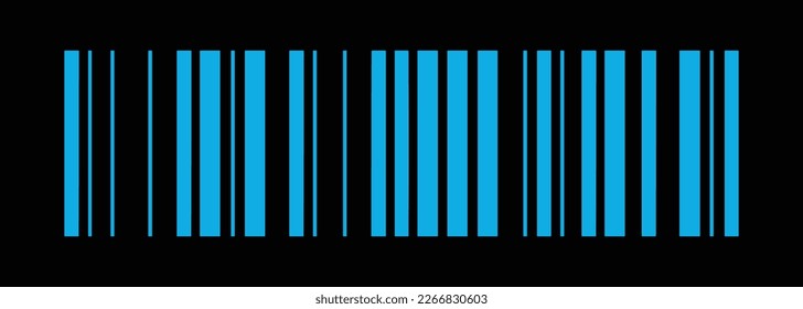 Barcode stripes labels in retro futuristic design element