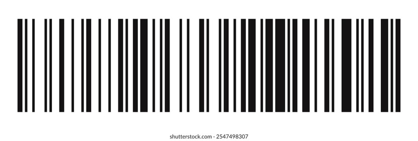 Barcode symbol. Bar code  template numbers isolated on white background. Vector illustration.