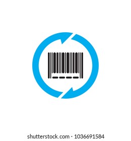 Barcode Sync Logo Icon Design