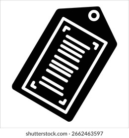 Barcode Tag Icon Element For Design