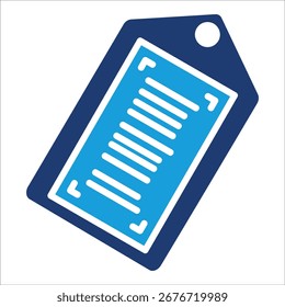 Barcode Tag Icon Element For Design