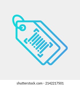 Barcode tag icon in gradient style about black friday, use for website mobile app presentation
