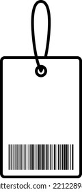 Ilustración vectorial aislada de etiqueta de código de barras.