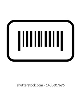 Barcode tag. Stroke outline style. Vector. Isolate on white background.