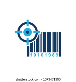Barcode Target Logo Icon Design