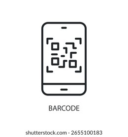 Barcode thin line vector icons.