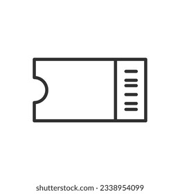 Barcode ticket, linear icon. Line with editable stroke