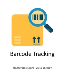 Barcode Tracking Vector  Flat Icon Design illustration. Ecommerce and shopping Symbol on White background EPS 10 File