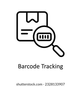Barcode Tracking Vector    outline Icon Design illustration. Shipping and delivery Symbol on White background EPS 10 File