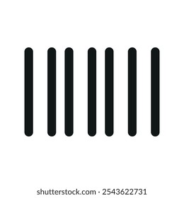 Barcode UI icon, bar code simple line user interface vector symbol