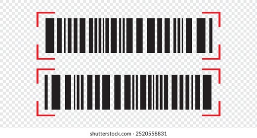 Barcode vector design. Realistic bar code icon.