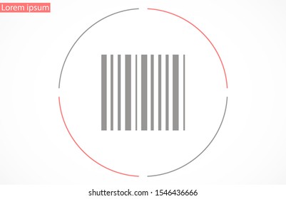 Barcode vector icon. 