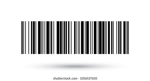 Barcode vector icon or bar code scan label for product price tag