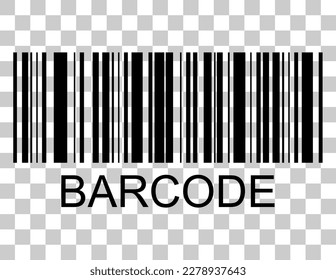 Barcode vector icon. Bar code for web flat design. Isolated illustration .