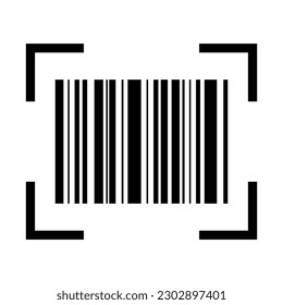 Barcode vector icon. Bar code for web flat design. Isolated illustration .