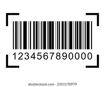 Barcode vector icon. Bar code for web flat design. Isolated illustration .
