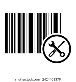 Barcode vector icon. Bar code for web flat design. Isolated illustration .