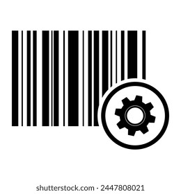 Barcode vector icon. Bar code for web flat design. Isolated illustration .