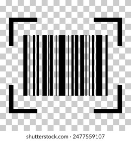 Barcode vector icon. Bar code for web flat design. Isolated illustration .