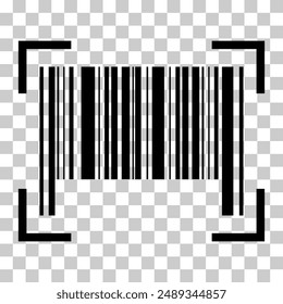 Barcode vector icon. Bar code for web flat design. Isolated illustration .