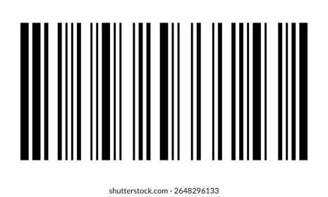 Barcode vector icon. Bar code black icon. Realistic barcode