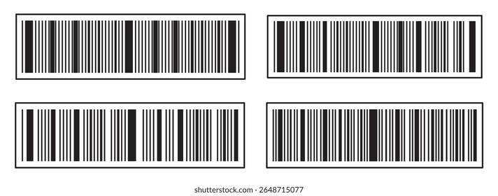 Barcode vector icon or bar code scan label for product price tag. trendy bar code for web icon. Barcode vector icon. barcode icon for selling, Product Barcode, Trendy bar code for web .