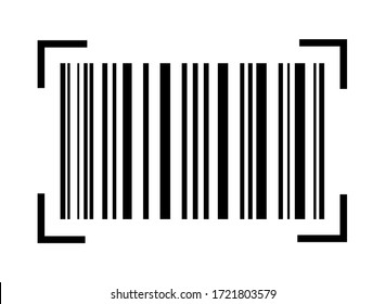 Barcode vector icon. Black symbol shopping concept. Vector illustration EPS 10.