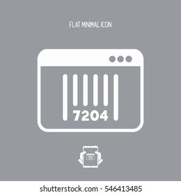 Barcode - Vector icon for computer website or application