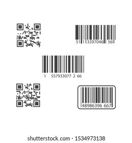 barcode vector icon illustration design template