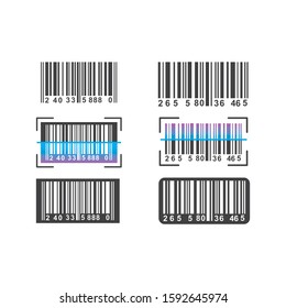 barcode vector icon illustration design template